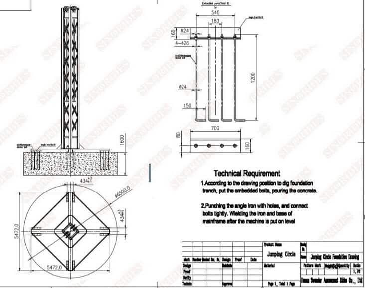 tower rides technical drawing
