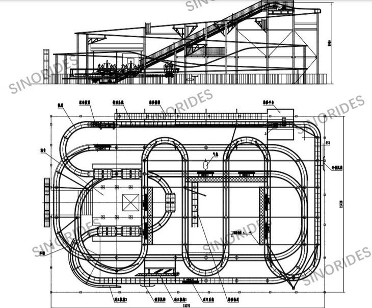 spinning roller coaster drawing